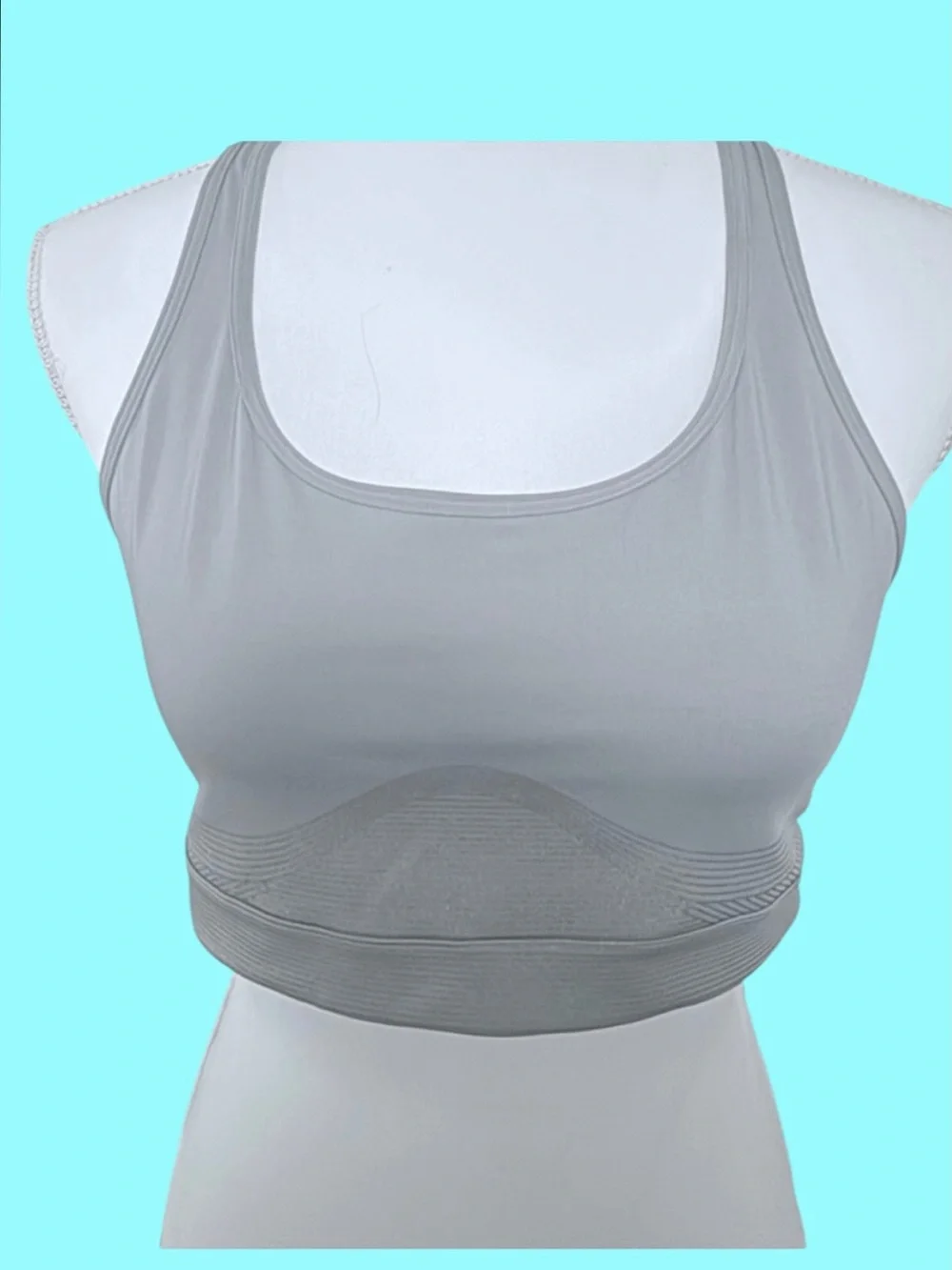 Victoria's Secret Light Gray Leggings and Jogging Bra Set